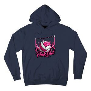 Volleyball P.Ink Out Breast Cancer Awareness Gift Tall Hoodie