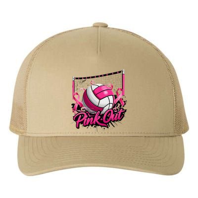 Volleyball P.Ink Out Breast Cancer Awareness Gift Yupoong Adult 5-Panel Trucker Hat