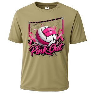 Volleyball P.Ink Out Breast Cancer Awareness Gift Cooling Performance Crew T-Shirt