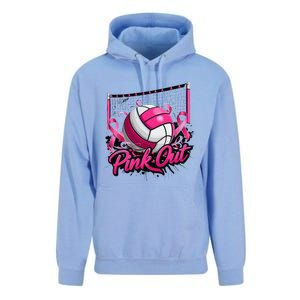 Volleyball P.Ink Out Breast Cancer Awareness Gift Unisex Surf Hoodie