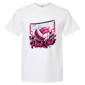 Volleyball P.Ink Out Breast Cancer Awareness Gift Garment-Dyed Heavyweight T-Shirt