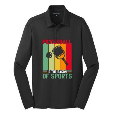 Vinatge Pickleball Of Sport Paddles Player Gift Silk Touch Performance Long Sleeve Polo