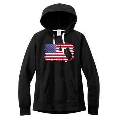 Vintage Proud Photographer Wildlife Photography US Flag Fun Women's Fleece Hoodie