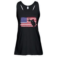 Vintage Proud Photographer Wildlife Photography US Flag Fun Ladies Essential Flowy Tank