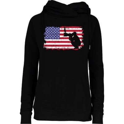 Vintage Proud Photographer Wildlife Photography US Flag Fun Womens Funnel Neck Pullover Hood