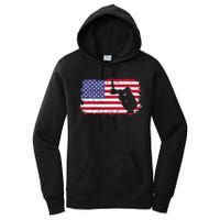 Vintage Proud Photographer Wildlife Photography US Flag Fun Women's Pullover Hoodie