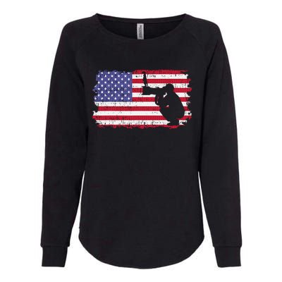 Vintage Proud Photographer Wildlife Photography US Flag Fun Womens California Wash Sweatshirt