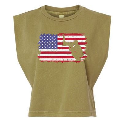 Vintage Proud Photographer Wildlife Photography US Flag Fun Garment-Dyed Women's Muscle Tee