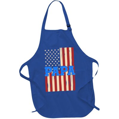 Vintage Papa Patriotic Usa Flag Apron