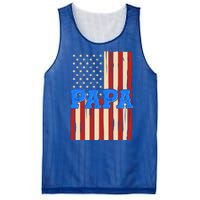 Vintage Papa Patriotic Usa Flag Mesh Reversible Basketball Jersey Tank