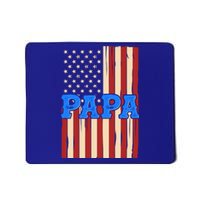 Vintage Papa Patriotic Usa Flag Mousepad