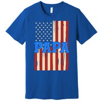 Vintage Papa Patriotic Usa Flag Premium T-Shirt