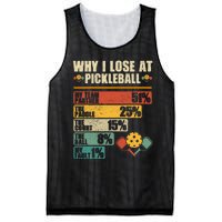 Vintage Pickleball Player Why I Lose At Pickleball Mesh Reversible Basketball Jersey Tank