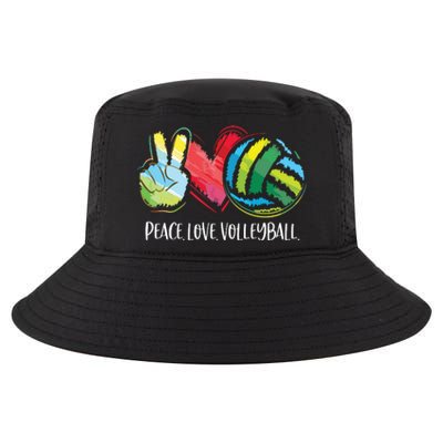 Volleyball Player Peace Love Volleyball Cool Comfort Performance Bucket Hat