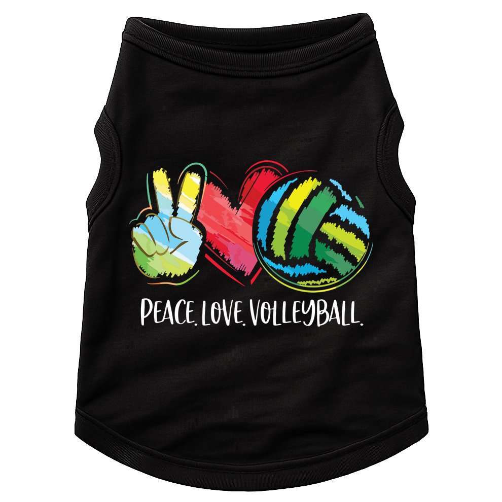 Volleyball Player Peace Love Volleyball Doggie Tank