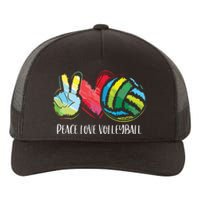 Volleyball Player Peace Love Volleyball Yupoong Adult 5-Panel Trucker Hat