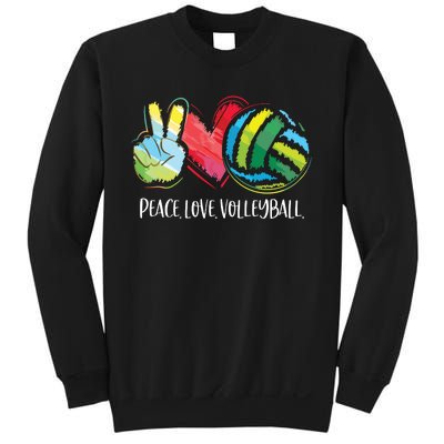 Volleyball Player Peace Love Volleyball Sweatshirt