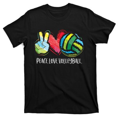 Volleyball Player Peace Love Volleyball T-Shirt