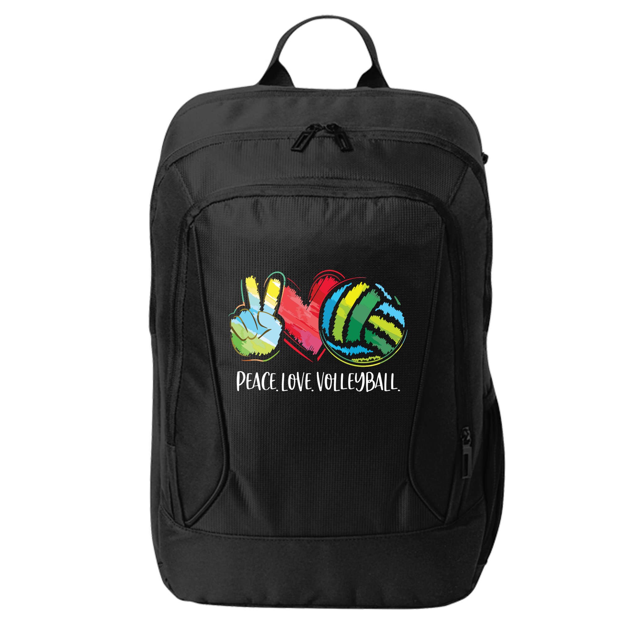 Volleyball Player Peace Love Volleyball City Backpack