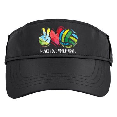 Volleyball Player Peace Love Volleyball Adult Drive Performance Visor