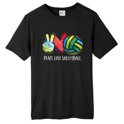 Volleyball Player Peace Love Volleyball Tall Fusion ChromaSoft Performance T-Shirt