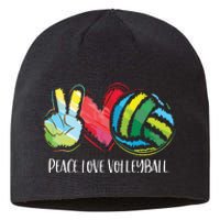 Volleyball Player Peace Love Volleyball Sustainable Beanie