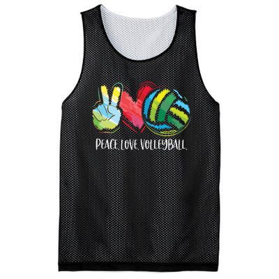 Volleyball Player Peace Love Volleyball Mesh Reversible Basketball Jersey Tank