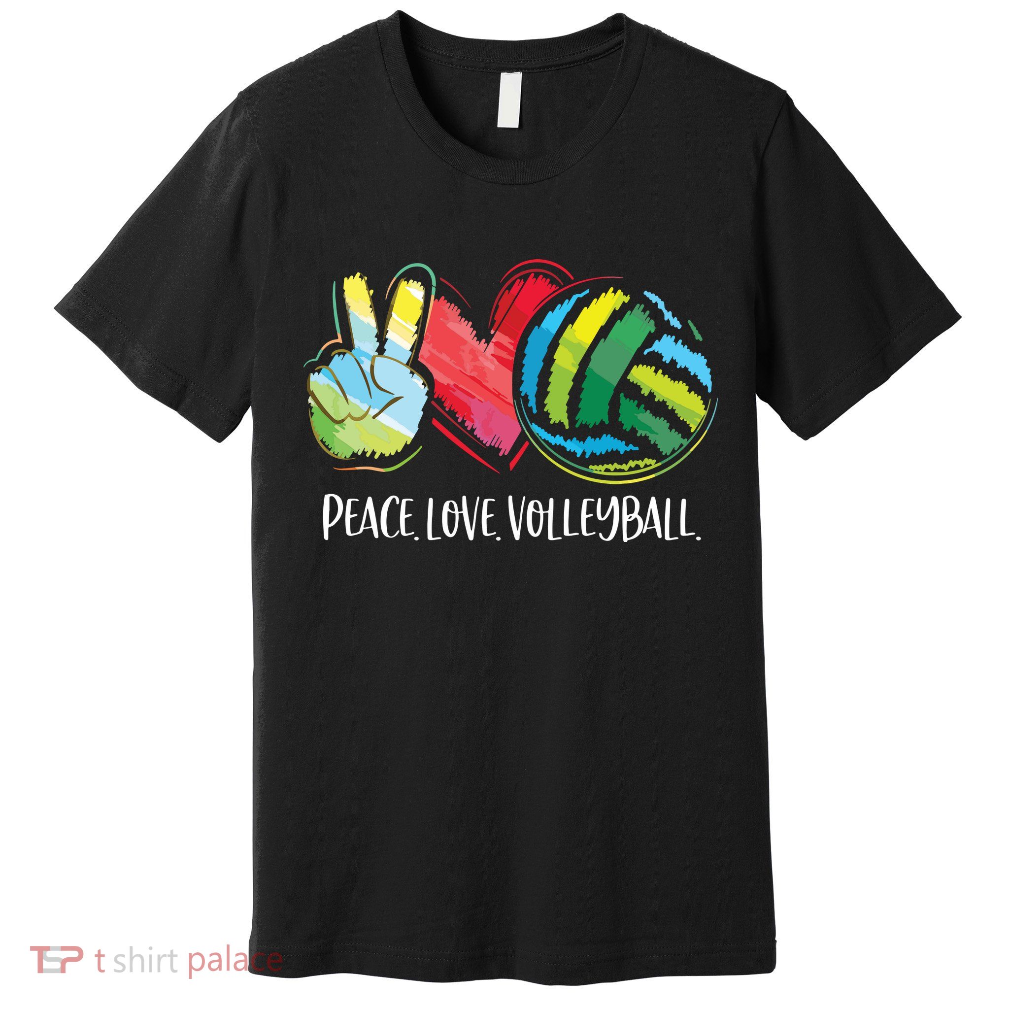 Volleyball Player Peace Love Volleyball Premium T-Shirt