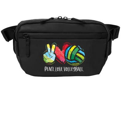 Volleyball Player Peace Love Volleyball Crossbody Pack