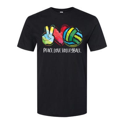 Volleyball Player Peace Love Volleyball Softstyle CVC T-Shirt