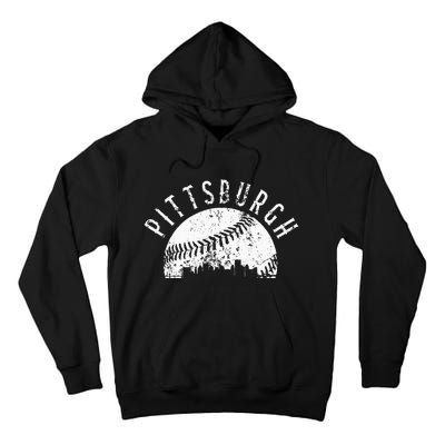 Vintage Pittsburgh Pennsylvania Skyline Apparel Tall Hoodie