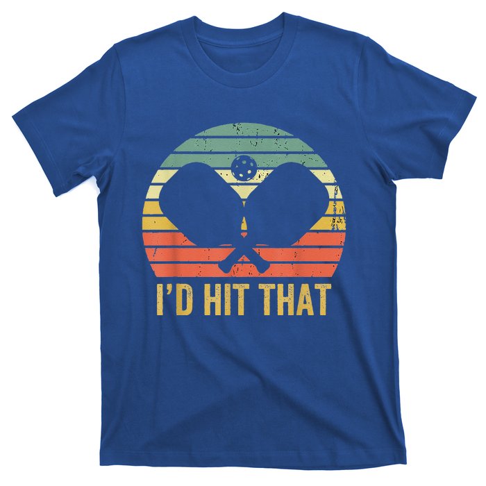 Vintage Pickleball Player Funny I'd Hit That Retro T-Shirt