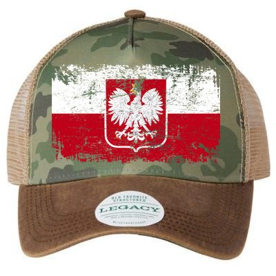 Vintage Polish Poland Polska Flag Distressed Legacy Tie Dye Trucker Hat