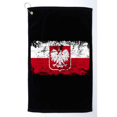 Vintage Polish Poland Polska Flag Distressed Golf Towel