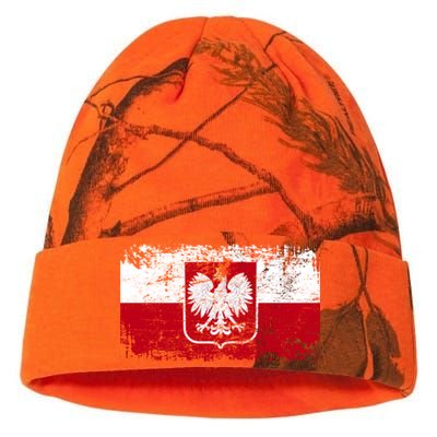 Vintage Polish Poland Polska Flag Distressed Kati Licensed 12" Camo Beanie