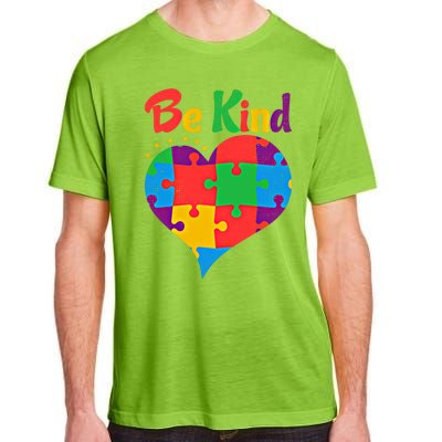 Vintage Puzzle Pieces Autism Heart Be Kind Autism Awareness Great Gift Adult ChromaSoft Performance T-Shirt