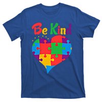 Vintage Puzzle Pieces Autism Heart Be Kind Autism Awareness Great Gift T-Shirt