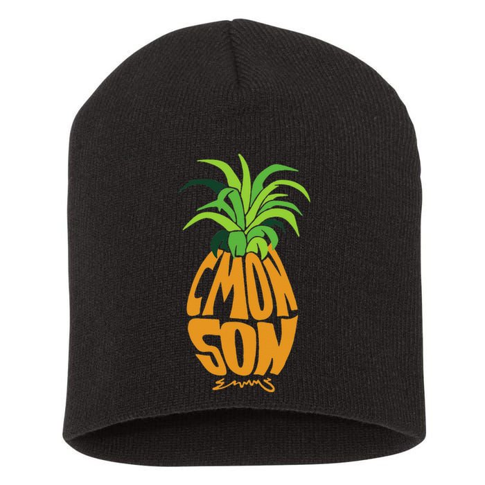 Vintage PSYCH Pineapple Of Gus Cmon Son! Crazy Lover Gift Short Acrylic Beanie