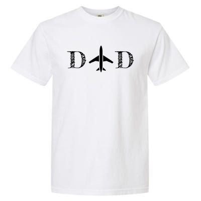 Vintage Plane Pilot Dad Gift For Fathers Day Gift Husband Cute Gift Garment-Dyed Heavyweight T-Shirt