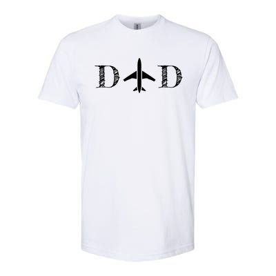 Vintage Plane Pilot Dad Gift For Fathers Day Gift Husband Cute Gift Softstyle CVC T-Shirt