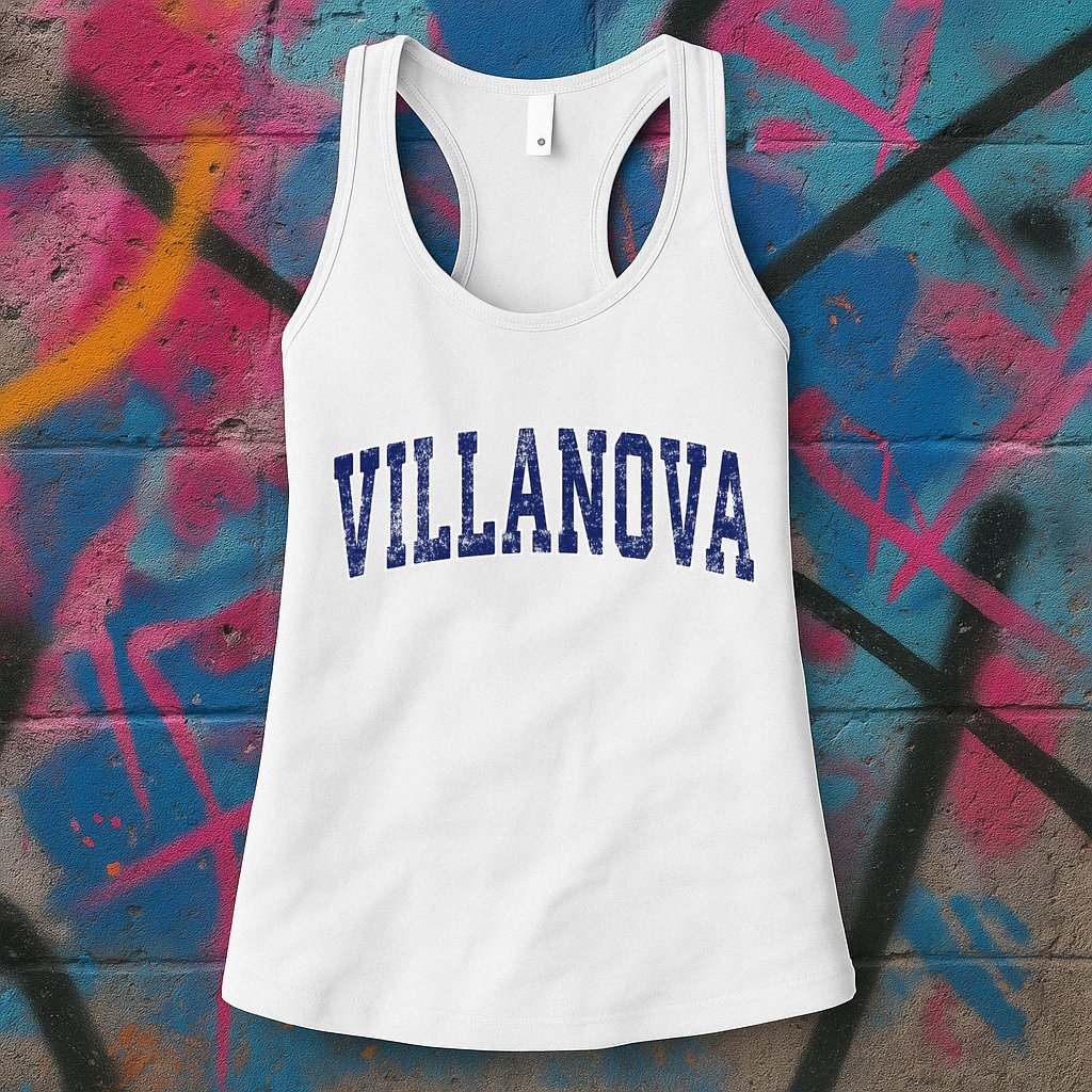 Villanova Pennsylvania Pa Vintage Athletic Sports Womens Tank Top