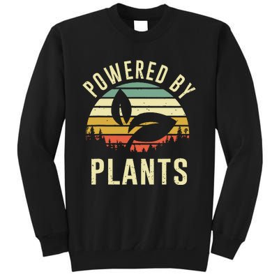 Vintage Powered Plants Vegetarian By Vegan Diet Sweatshirt