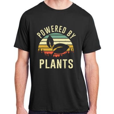 Vintage Powered Plants Vegetarian By Vegan Diet Adult ChromaSoft Performance T-Shirt