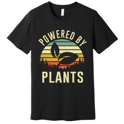 Vintage Powered Plants Vegetarian By Vegan Diet Premium T-Shirt