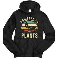 Vintage Powered Plants Vegetarian By Vegan Diet Tie Dye Hoodie