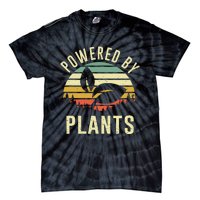 Vintage Powered Plants Vegetarian By Vegan Diet Tie-Dye T-Shirt