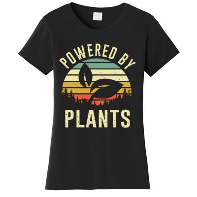 Vintage Powered Plants Vegetarian By Vegan Diet Women's T-Shirt