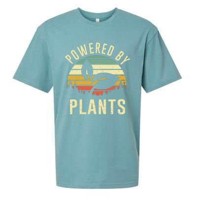 Vintage Powered Plants Vegetarian By Vegan Diet Sueded Cloud Jersey T-Shirt