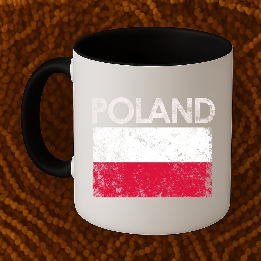 Vintage Poland Polish Flag Pride Gift Mug