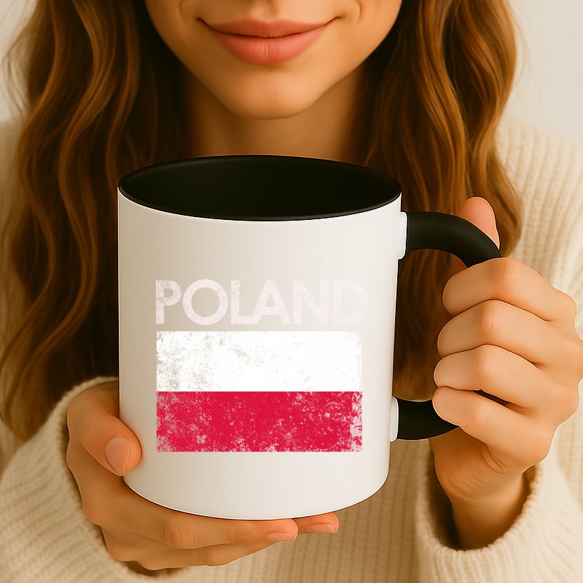 Vintage Poland Polish Flag Pride Gift Mug